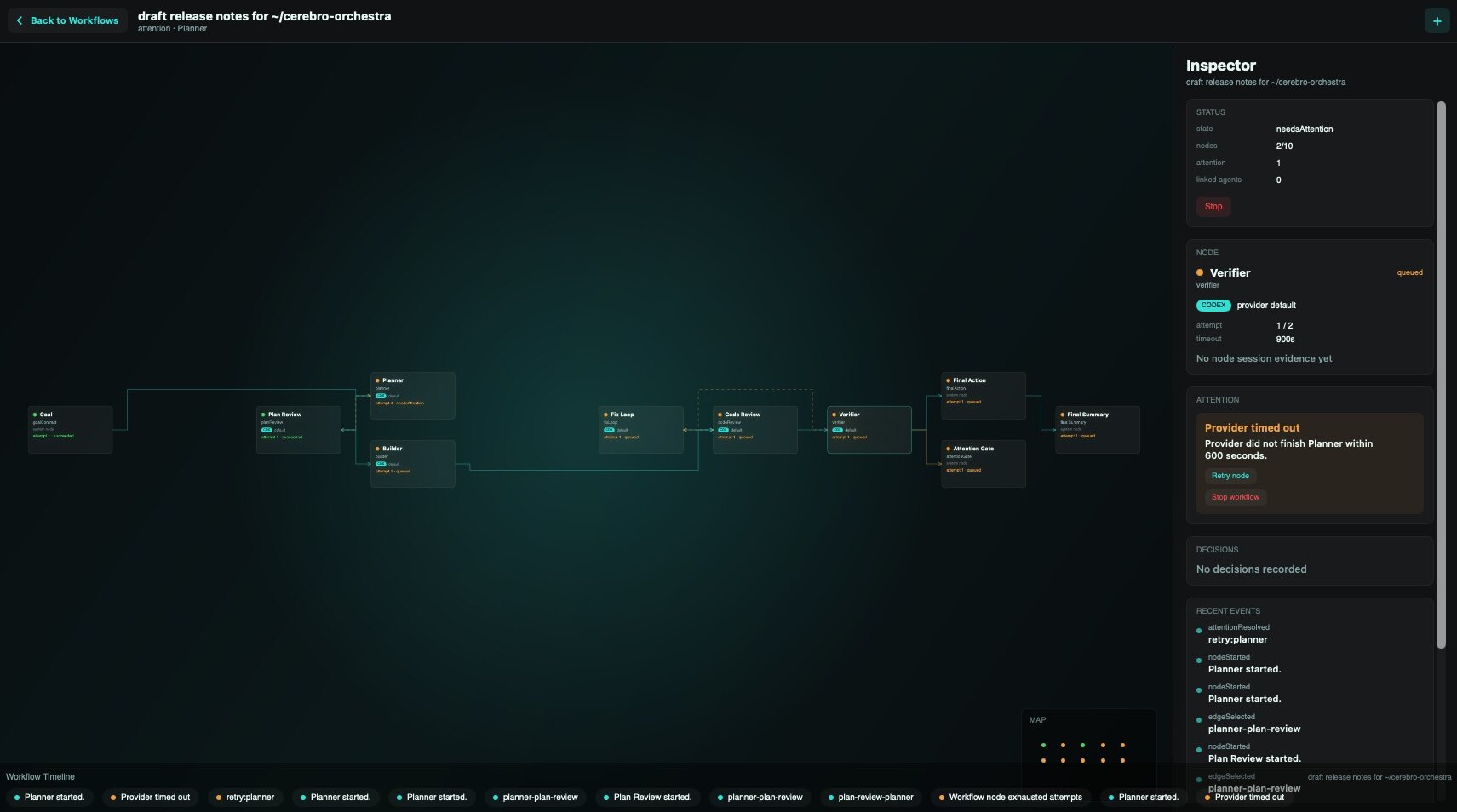 Flow Studio tile: a branching workflow graph with parallel lanes